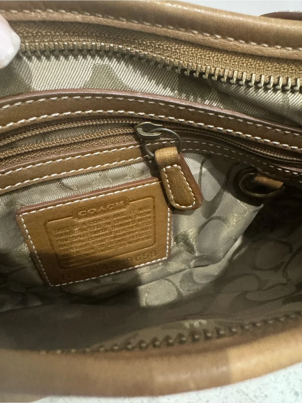 Coach Suede Hobo Shoulder Bag in Mustard Brown - Picture 7 of 8